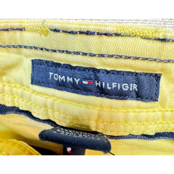 Tommy Hilfiger Womens Sloan Cropped Pants Size 8 Yellow Beachy Coastal - Picture 2 of 11